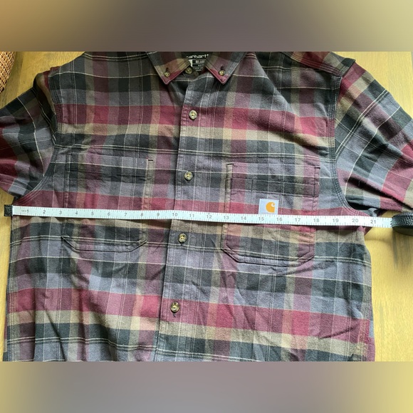 Carhartt Men's Rugged Flex Fitted Midweight Flannel Long-Sleeve - Men’s Small - Picture 1 of 10